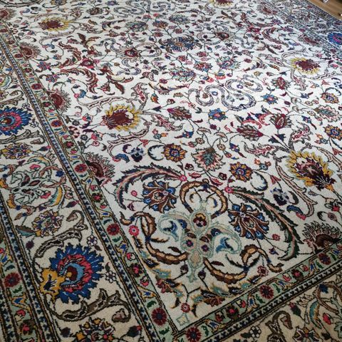 Stort, vakkert ekte Tabriz. Persisk teppe. 100% ull
