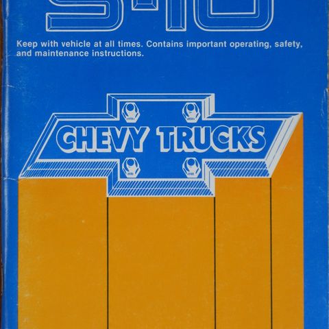 Chevrolet 1988 S10 eiers håndbok