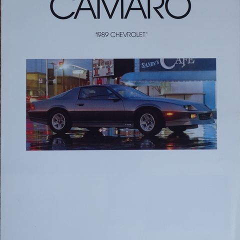 Chevrolet Camaro 1989 brosjyre