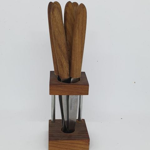 VINTAGE FRUKT KNIVER I TEAK