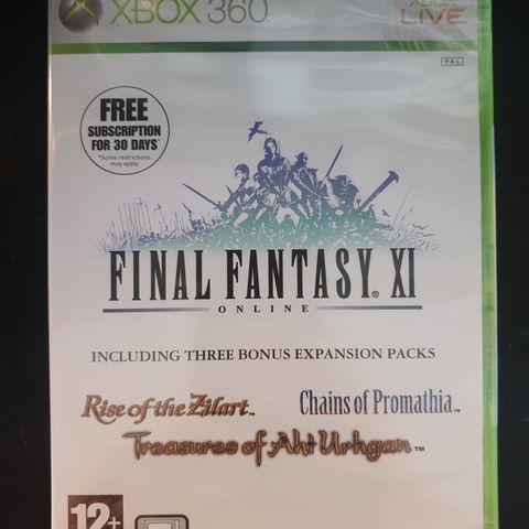 Ny i original forsegling! Final Fantasy XI: Online til XBOX 360