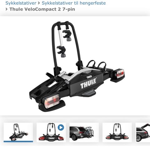 UTLEIE — Thule VeloCompact 925 Sykkelstativ til 2 sykler