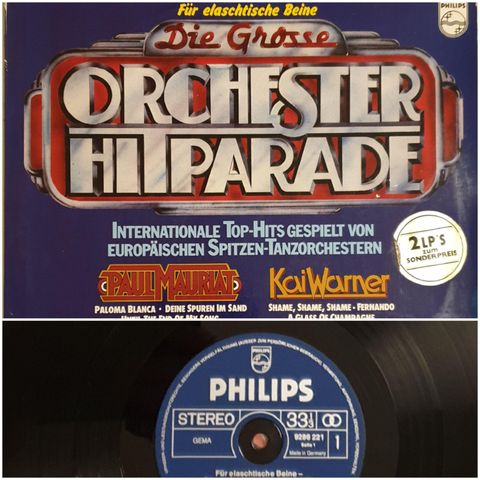 VINTAGE LP/VINYL DOBBEL  - DIE GROSSE/ ORCHESTER HITPARADE 