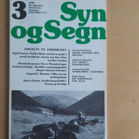 Syn og Segn - Nr 3 1980