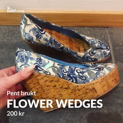 Flower Wedge Sko