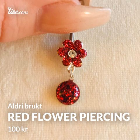 Red Flower Navlepiercing