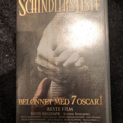 Schindlers Liste - VSH - film - Video - Kassett