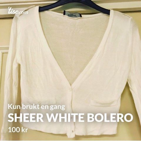 Sheer White Bolero