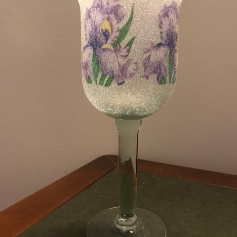 Vakkert Kunstglass/lysestake