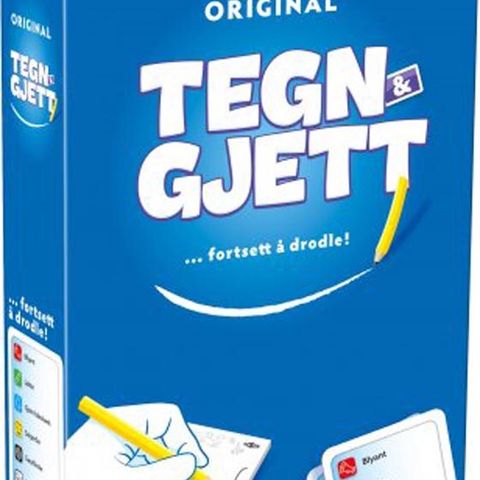 Tegn & gjett original brettspill, ny med plastforsegling