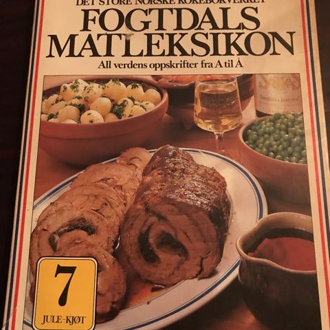 Fogtdals Matleksikon 7 jule -kjøt ,Det store Norske kokebokverket.