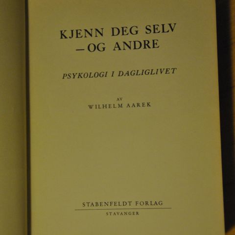 Wilhelm Aarek: Kjenn deg selv-og andre (F) Sendes