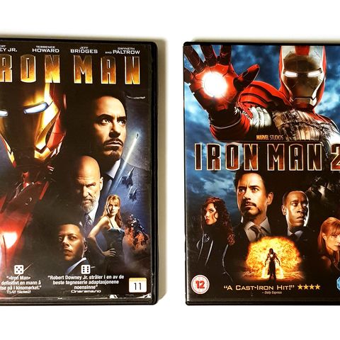 Iron Man 1 og 2 (DVDer)