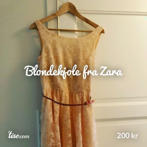 Blondekjole fra Zara