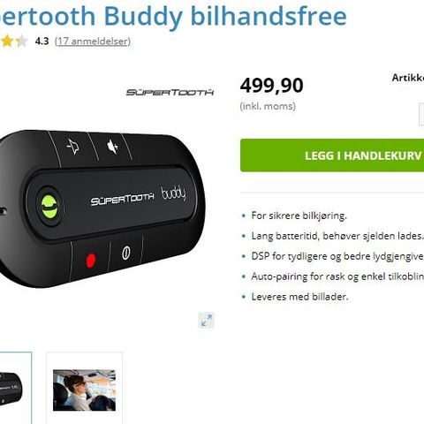 Supertooth Buddy bilhandsfree selges billig