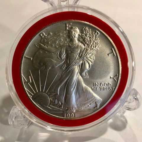 Silver Eagle 1991. 1 OZ sølv