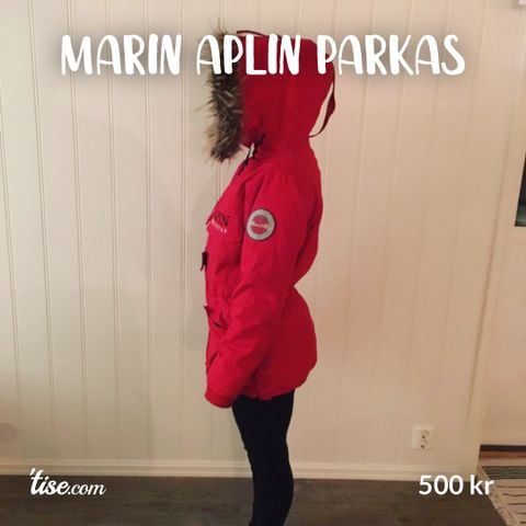 Marin alpin parkas / jakke rød