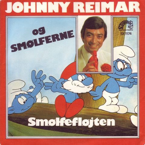 Johnny Reimar Og Smølferne - Smølfesangen / Smølfefløjten (7"singel)