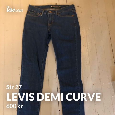 Levis bukse for kvinner med former, W 27