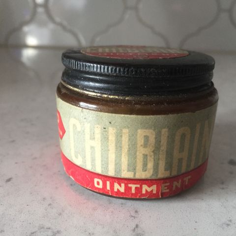Vintage 1960s Chilblain Ointment Jar