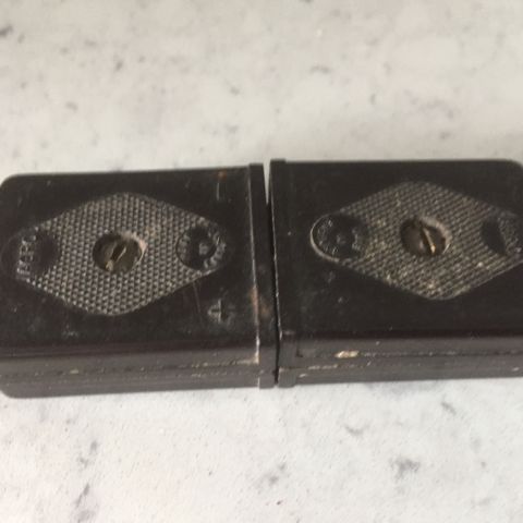 Vintage 1940s-50s Bakelite? AGRO (Male/Female) Electrical Connection Joint