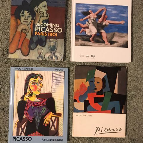 Fire kunstbøker om Pablo Picasso
