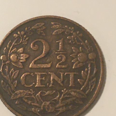 2 1/2 Cent 1914 Nederland selges