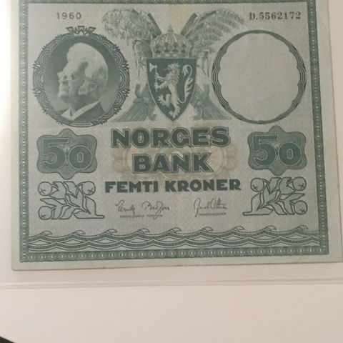 50 kr 1960 D kv 1+ selges
