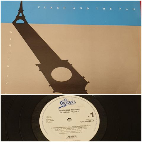 VINTAGE/ RETRO LP-VINYL "FLASH AND THE PAN/ NIGHTS IN FRANCE" 1987