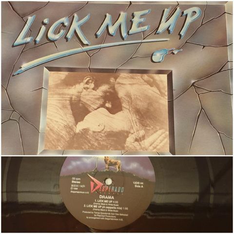 VINTAGE/ RETRO LP-VINYL "DRAMA/LICK ME UP" 1988