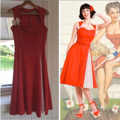 Bettie Page Clothing Pinup Dress, Elvgren Collection, str S