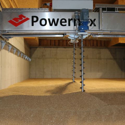 Kornrører for plantørke-lager. Powermix.