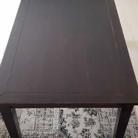 Spisestue bord 180x100 cm i farge wenge (mørkt brunbeiset)