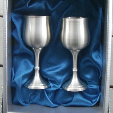 Eagle Pewter Goblets Gavesett