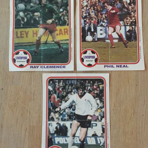 Liverpool - komplett sett med Topps minipostere fra 1980