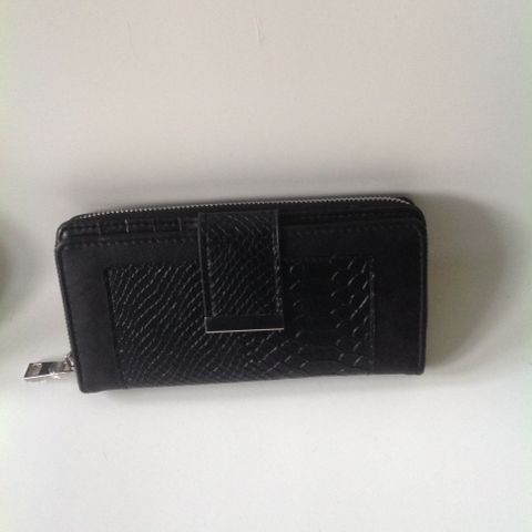 Sort lommebok/clutch