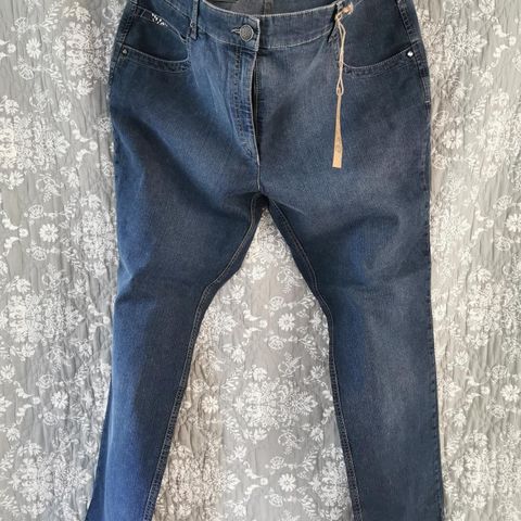 Zerres jeans damebukse, str 48, kort, blå.