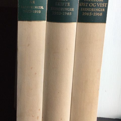 3 flotte bøker, i en serie på 3 bind avJOHN LYNG «ERINDRINGER»Fra 1923 til 1968