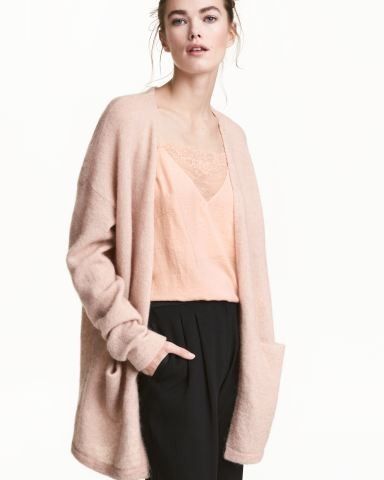 Cardigan strikkejakke i mohair ull 64%  HM H&M