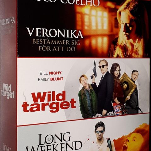 3 DVD I ESKE.VERONIKA-WILD TARGET-LONG WEEKEND..