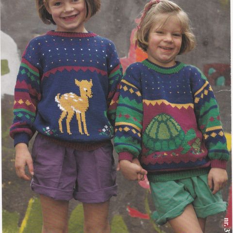Strikkeoppskrift PT - søte gensere til barn