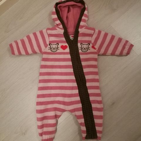 Fleecedress til baby strl 56