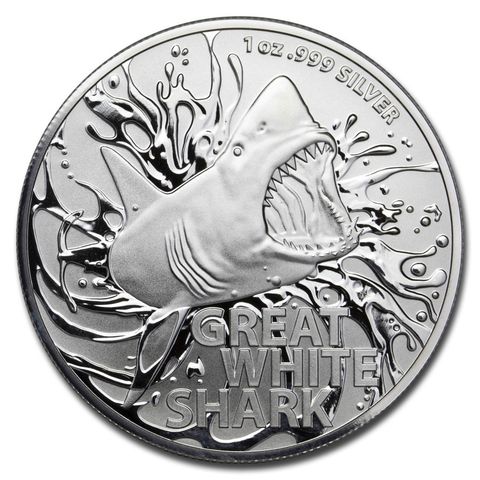 2021 1 OZ SILVER AUSTRALIA GREAT WHITE SHARK