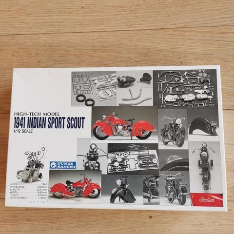 Rare Gunze Sangyo 1:12 Scale 1941 Indian Sport Scout