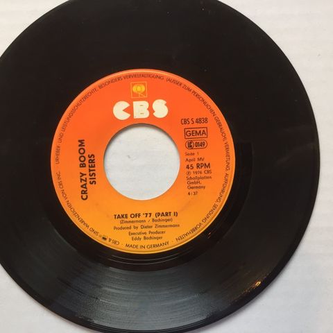 CRAZY BOOM SISTERS / TAKE OFF '77 (PART 1) - 7" VINYL SINGLE