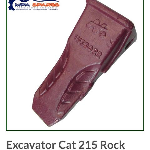 Gravemaskin Cat 215 Rock Style Bucket Tip 1U3302R Tann