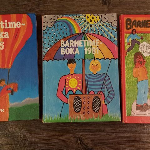 Barnetimeboka fra 1979, 1981 og 1985