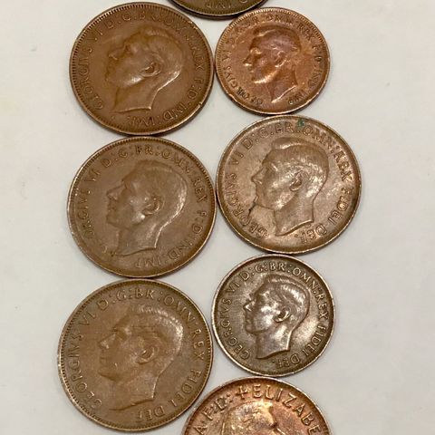 One / Half Penny 1939-1960 ..Australia mynter