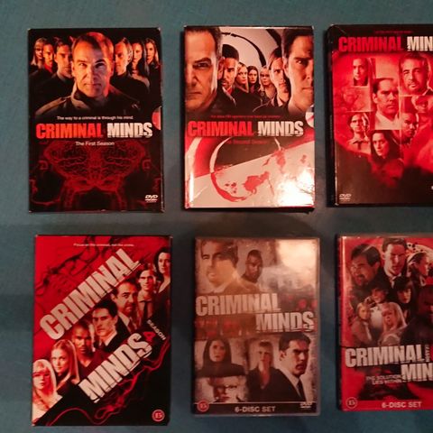 Criminal Minds sesong 1-5 på DVD med norsk tekst