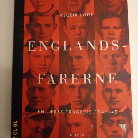 "Englandsfarerne" av Asgeir Lode. Innbundet.